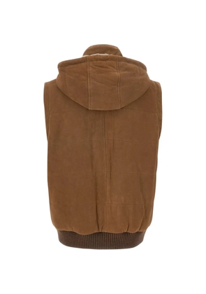 VOLFAGLI Campidoglio suede gilet - Brown