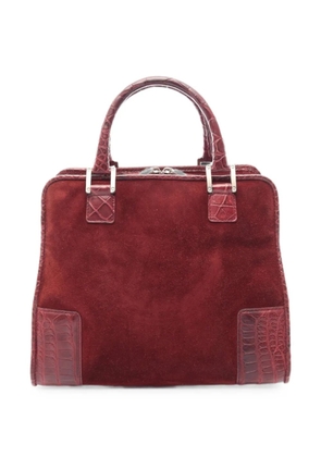 Loewe Pre-Owned 2000s Amazona suede handbag - Red