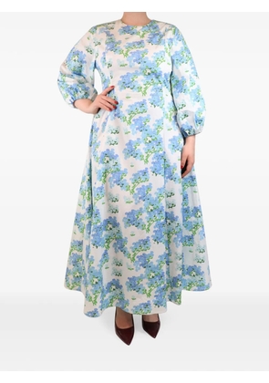 Bernadette floral-print puff-sleeve maxi dress - White
