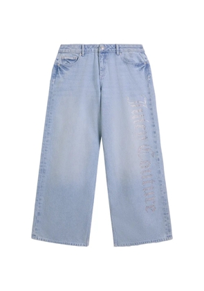 Juicy Couture diamante-embelished wide-leg jeans - Blue