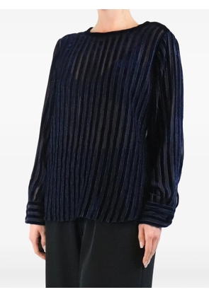 Giorgio Armani Pre-Owned striped long-sleeve top - Blue