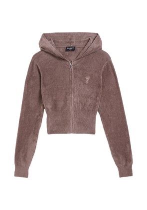Juicy Couture logo-embroidered zip-up hoodie - Brown