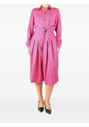 Vanessa Seward heart-print belted jumpsuit - Pink