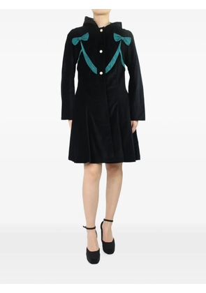 Batsheva bow-detail hooded coat - Black