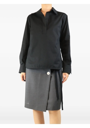 Max Mara V-neck long-sleeve shirt - Black