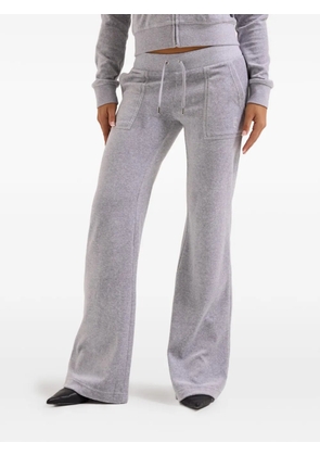 Juicy Couture low-rise cotton-velour track pants - Silver