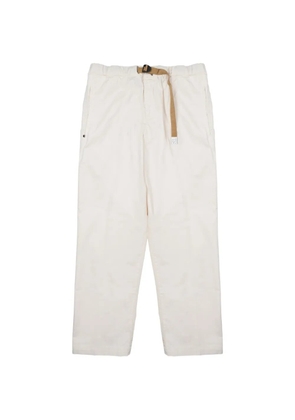 White Sand belted straight-leg trousers