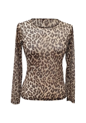Dolce & Gabbana Pre-Owned leopard-print long-sleeve top - Brown