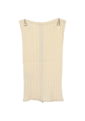 CHANEL Pre-Owned 1986-1988 ribbed-knit zip-up vest - Neutrals