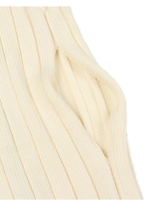 CHANEL Pre-Owned 1986-1988 ribbed-knit zip-up vest - Neutrals