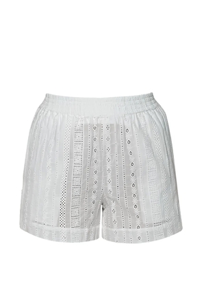 MC2 Saint Barth Meave embroidered shorts - White
