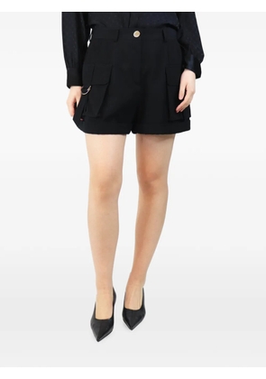 Balmain Pre-Owned button-fastening cargo shorts - Black