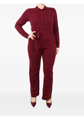 USISI SISTER belted knit jumpsuit - Red