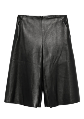 David Koma leather culottes - Black