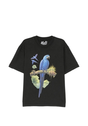 Melt parrot-printed T-shirt - Black