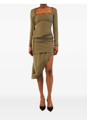 Jacquemus Pre-Owned La Montagne asymmetric dress - Green