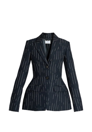 ERDEM stripe-pattern fitted blazer - Blue