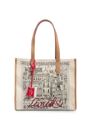 Lancel graphic-print canvas tote bag - Neutrals