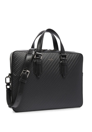 Lancel Charlie embossed leather briefcase - Black