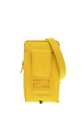 Fendi Pre-Owned 2021-2026 Nylon Baguette Phone crossbody bag - Yellow