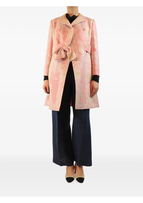 Anna Molinari Vintage double-breasted jacquard coat - Pink
