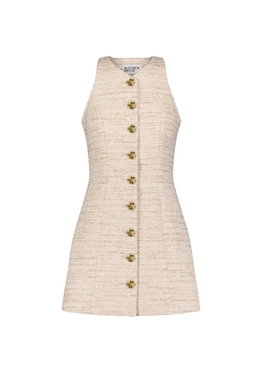 Matthew Bruch tweed mini dress - Neutrals