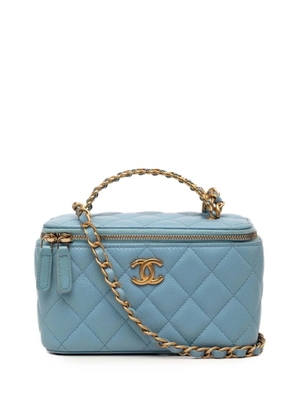 CHANEL Pre-Owned 2021 Caviar Pick Me Up Vanity Case satchel - Blue