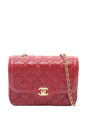 CHANEL Pre-Owned 2015-2016 Mini Glazed Caviar Mademoiselle Flap crossbody bag - Red