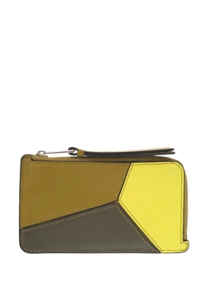 Loewe Pre-Owned 2022 Tricolor Calfskin Puzzle Card Holder coin pouch - Green