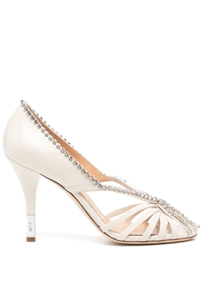 Chloé crystal-embellished pumps - White