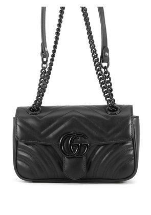 Gucci Pre-Owned 2016-2026 Small GG Marmont Matelasse Calfskin Monochrome shoulder bag - Black
