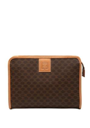 Celine Pre-Owned 2015 Macadam Coated Canvas clutch bag - Brown