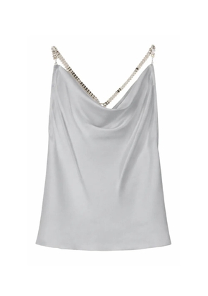 Patrizia Pepe jewel-detail silk blouse - Neutrals