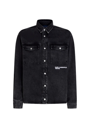 Karl Lagerfeld Jeans Karl Quote denim overshirt - Black