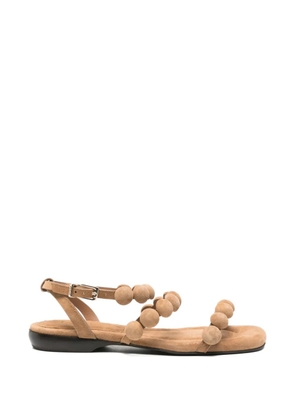 Ash bobble-embellished leather sandals - Neutrals