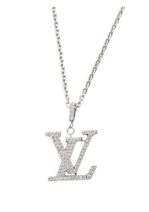 Louis Vuitton Pre-Owned 2010s LV-pendant diamond necklace - Silver
