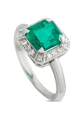 LB Exclusive emerald and diamond ring - Silver