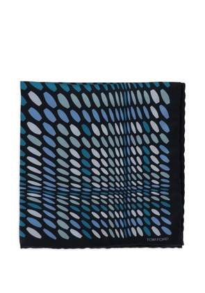 TOM FORD geometric-print pocket square - Black