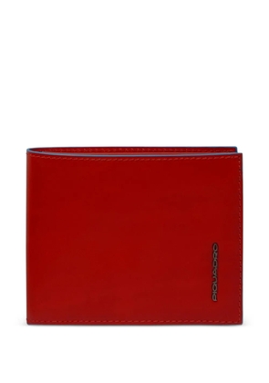 PIQUADRO logo-lettering leather wallet - Red