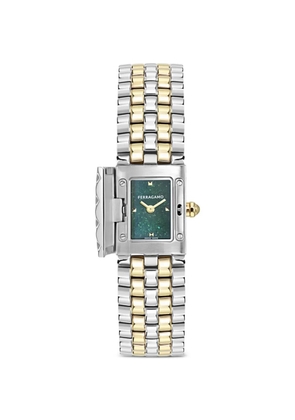Ferragamo Secret hinged-cover 30mm watch - Green