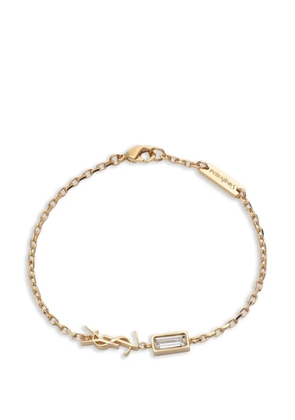 Saint Laurent Pre-Owned Cassandra rhinestone bracelet - Gold