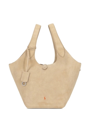 Polo Ralph Lauren Polo Play suede tote bag - Neutrals