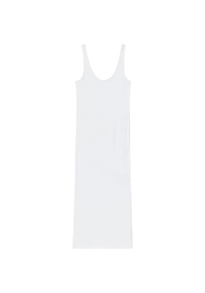 Another Tomorrow asymmetric-seam bias-cut dress - White