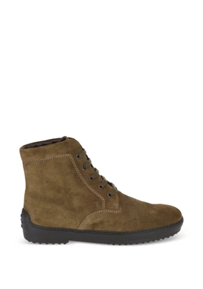 Tod's lace-up suede boots - Green