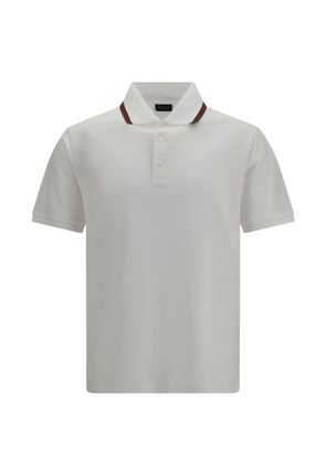 Gucci Web-stripe cotton-piqué polo shirt - White