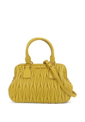 Miu Miu Pre-Owned Matelassé leather shoulder bag - Yellow