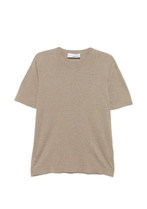 Costumein Sofia fine-knit short-sleeve T-shirt - Neutrals