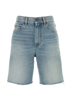 Chloé frayed faded shorts - Blue