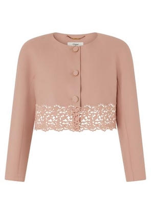 Cropped woolen jacket