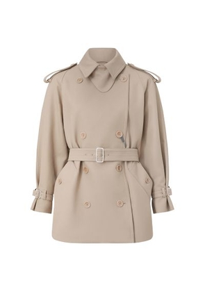 Short oversize trench coat
